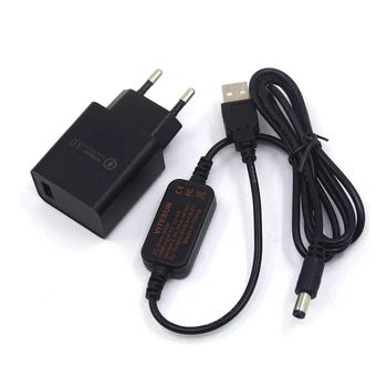 Блок питания USB Кабель постоянного тока 8,4 В + QC3.0 USB Зарядное устройство Для камеры LP-E6 DR-E18 LP-E17 BP-511 DMW-BLB13 FW50 NP-FW50 Фиктивный аккумулятор