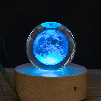 3D лунный стеклянный хрустальный шар реквизит для фотосъемки детская астрономическая научная игрушка