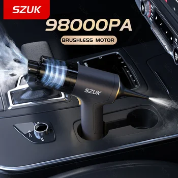 SZUK 98000PA Автомобильный пылесос, мини-машина для уборки, мощное всасывание, портативный для автомобиля, Портативная беспроводная бытовая техника