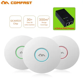 COMFAST CF-E320NV2 300 Мбит/с Потолочная точка доступа 802.11 b/g/n беспроводная точка доступа Wi-Fi маршрутизатор с 16 вспышками Wi-Fi точка доступа добавить 48 В POE мощность