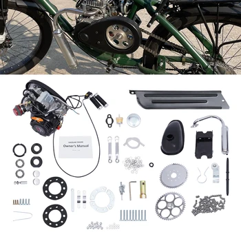 Комплект моторного двигателя для велосипеда, одноцилиндровый, 4-тактный бензиновый двигатель, комплект цепи для скутера, 100 куб. см