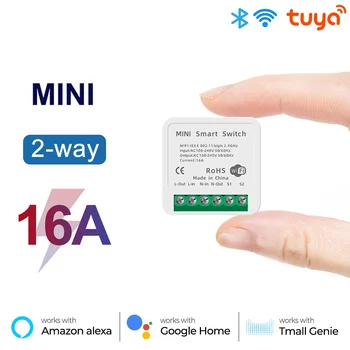 Tuya Wifi Smart Switch 16A 2-полосное реле, модуль автоматизации таймера, приложение Smart Life, голосовое управление, работа с Amazon Alexa Google Home