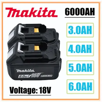 Makita Оригинальные литий-ионные Аккумуляторные Батареи 18V 6000mAh 1/8v Для Дрели BL1860 BL1830 BL1850 BL1860B