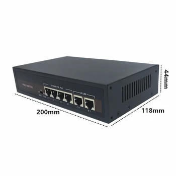 Коммутатор POE 48V Ethernet с портом 5 10/100 Мбит/с IEEE 802.3 af/at Подходит для IP-камеры/беспроводной точки доступа/системы видеонаблюдения