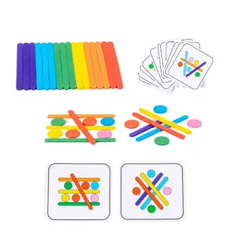 Игрушки Монтессори для детей 3, 4, 5 лет и малышей ясельного возраста, развивающая игрушка с 18 карточками, сенсорная игрушка