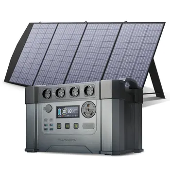 ALLPOWERS Powerstation 1092Wh / 1500Wh со складной солнечной панелью мощностью 200 Вт В комплекте с регулируемой подставкой для ног Водонепроницаемый IP67 и прочный