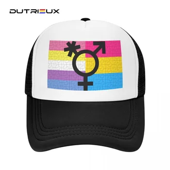 Bigender Trans Pansexual Pride Flags 2023 Летняя Женская Мужская Сетчатая бейсболка Sunhat Уличные дышащие Шляпы Casquette