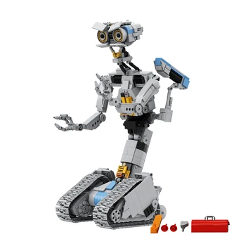 Короткие цепи Johnnys 5 Робот Строительные Блоки Moc Гусеничный дроид Модель Наборы Механических роботов Игрушки Подарок для Детей Взрослый Мальчик