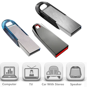 Новый Супер Мини Металлический USB Flash 2.0 Накопитель Pen Drive 32 ГБ 64 ГБ Высокоскоростной Флешки 128 ГБ Memory Stick U Диск