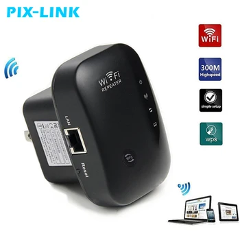 PIXLINK WiFi Extender Усилитель 300 Мбит /с WiFi ретранслятор сигнала Wi Fi 802.11N Точка доступа к беспроводному Wi-Fi ретранслятору дальнего действия