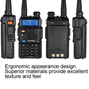 Новый Портативный приемопередатчик Baofeng Walkie Talkie UV-5R, Двухдиапазонный двухсторонний радиоприемник VHF/UHF 136-174 МГц и 400-520 МГц FM
