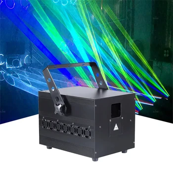 15 Вт RGB Анимационный Лазерный Диско-ди-джей, Профессиональный Выставочный Свет DMX512, Музыкальные шоу, Сценический Свет