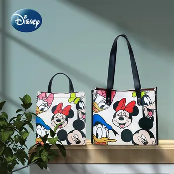 Оригинальная новая женская сумка Disney Mickey, роскошная брендовая женская сумка через плечо, мультяшная модная сумка, женская сумка большой емкости