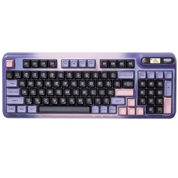 YUNZII KZZI Z98 Pro Purple 1800 Layout Беспроводная прокладка с горячей заменой Механическая игровая клавиатура с OLED-дисплеем