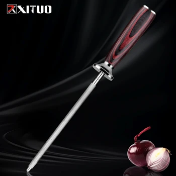 Профессиональная алмазная точилка XITUO, кухонный нож, Химический инструмент для ежедневной быстрой заточки с цветной деревянной ручкой