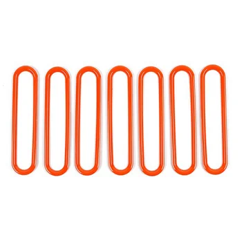 7 шт., Оранжевый Капюшон, Украшение для воздухозаборника, накладка, наклейка для Jeep Wrangler JK 2007-2017
