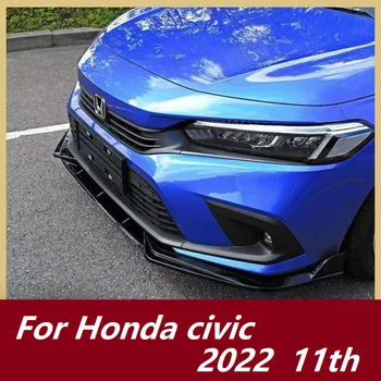 Передний Бампер, спойлер для губ, Сплиттер, Передний бампер, автомобильный спойлер для Honda civic 11th 2022