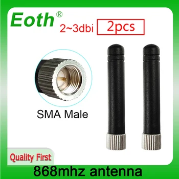 EOTH 2шт 868 МГц антенна 2 ~ 3dbi sma штекер 915 МГц lora antene АТС iot модуль lorawan приемник сигнала antena с высоким коэффициентом усиления