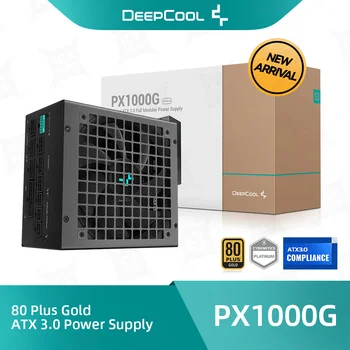 Блок Питания DeepCool 80PLUS Gold Мощностью 1000 Вт ATX3.0 PX1000G, Полномодульный источник питания для ПК, Компьютерный компонент Блоки питания