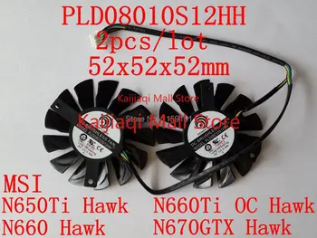 PLD08010S12HH 2 шт./лот 52x52x52 мм N670GTX Hawk N660Hawk N660Ti OC Hawk N650Ti Hawk вентилятор видеокарты