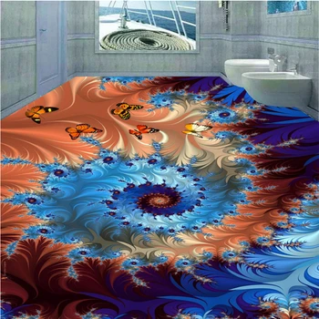 Beibehang индивидуальные 3d обои водонепроницаемый Абстрактный цветок 3d напольное покрытие ПВХ Самоклеящиеся обои для ванной papel de parede