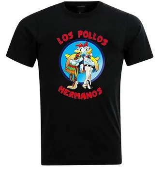 Футболка Usa Tv Breaking Bad L-Los Pollos Hermanos, Летние хлопковые футболки, Женские Мужские повседневные рубашки, Мужская одежда