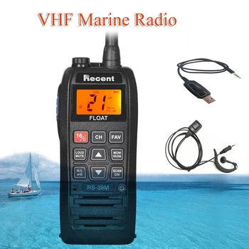 Новейшее УКВ-морское радио RS-39M IP67 Водонепроницаемая Плавающая портативная рация с Двойным Микрофоном 156,025-163,275 МГц Трансивер