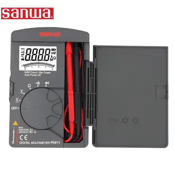 Sanwa PM11 Карманный интеллектуальный цифровой мультиметр Высокой точности с автоматическим определением диапазона, частоты, Сопротивления, напряжения Multi Tester