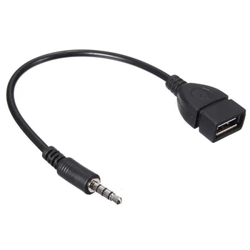 Автомобильный Aux Конверсионный USB-кабель Cd-плеер MP3 Аудиокабель 3,5 мм Аудио С Круглой Головкой, Т-образный Штекер Для подключения к U-диску