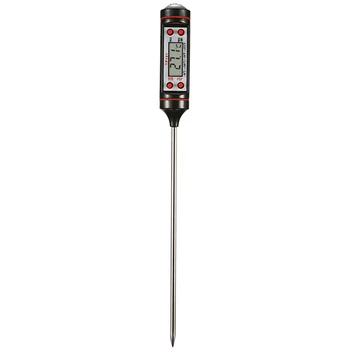 Цифровой термометр с длинным зондом для наборов для изготовления свечей своими руками, измерение жидкого соевого парафина, топленого молока, мяса барбекю
