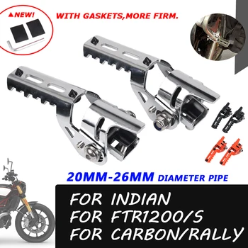 Аксессуары Для мотоциклов 20-26 мм Зажимы, Передние Подножки, Откидные Подставки Для Ног, Накладка Для Индийских FTR1200S FTR 1200 S R Carbon Rally