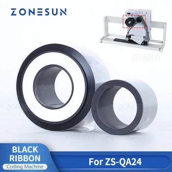 ZONESUN 26 мм * 200 м Черная термопленка 1 Комплект для кодировщика печати даты ZS-DC24A