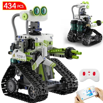 434 шт., совместимые RC Роботы, строительные блоки, Городское приложение, программирование, Дистанционное управление, робот, автомобиль, кирпичи, игрушка для детского подарка