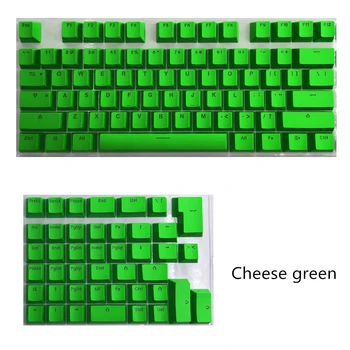 Колпачки для клавиш из PBT подходят для клавиатуры с раскладкой 61/64/68/71/82/84 с прозрачными буквами RGB для мини-механической клавиатуры