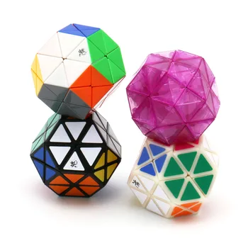 DaYan Gem Cube V10 Странной Формы Волшебный Извилистый Пазл Черный Оригинальный Пластиковый Ледяной Фиолетовый Корпус Ограниченная Версия Игрушки-Додекаэдра