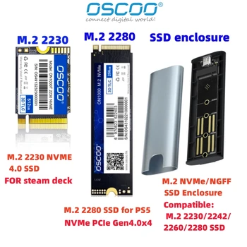 OSCOO Ssd Nvme M2 2230 Internal Hard Drives for Steam Deck NVME PCIE4.0 Compatible PC 5500MB/S Ssd Hard Disk жесткий диск 1 тб