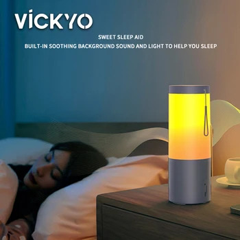 VICKYO RGB Рассеянный Свет Перезаряжаемые светодиодные ночные Светильники С Функцией Bluetooth-динамика Радио Для Спальни, Гостиной, Вечеринки, НОВИНКА