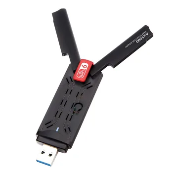WiFi 6 USB-адаптер 1800 Мбит/с 2,4 Г/5 ГГц Двухдиапазонный Беспроводной ключ Wi-Fi 802.11AX Сетевая карта USB 3,0 WiFi-адаптер Для Windows 11