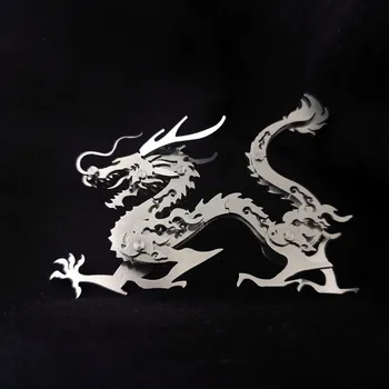 Стальной Warcraft Китайский дракон 3D металлический пазл Модель DIY Cut Assembly Jigsaw Игрушка Украшение рабочего стола подарок для взрослых детей