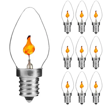Винтажная Лампа с Мерцающим Пламенем E14 E27 Edison Накаливания Светодиодные Свечи AC220V Ретро Лампа-Свеча Креативная Мерцающая лампа