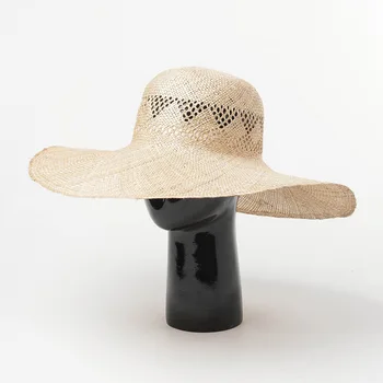 202206-HH7313 прямая поставка, новый дизайн, летняя сизалевая ветровка ручной работы, праздничная пляжная солнцезащитная кепка, женская панама для отдыха