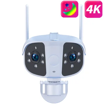 4K 8MP WIFI оповещение об обнаружении движения P2P IP-камера удаленного доступа с дисплеем высокой четкости, цветная камера ночного видения безопасности