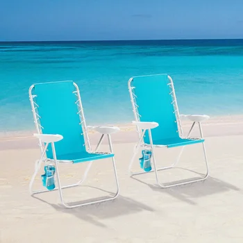 Опорные стойки из алюминия, пляжный стул с банджи, в красную, белую и синюю полоску, уличный стул, пляжные стулья, стул для рыбалки