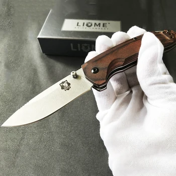 Открытый Liome 15031 AXIS Тактический складной нож с деревянной ручкой, лезвие для мытья камня, Безопасные карманные ножи для кемпинга, EDC инструмент