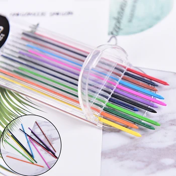 1 Коробка цветных механических карандашей 2,0 мм, цветной грифель для рисования, цветные художественные чертежи, школьный портфель Tekening Lood, Потлуд