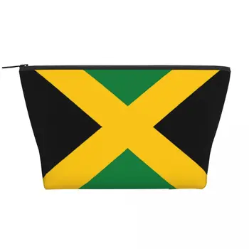 Дорожная сумка для туалетных принадлежностей с Флагом Ямайки, Портативный Патриотический Косметический Органайзер для макияжа, Женский чехол для хранения косметики Dopp Kit Case