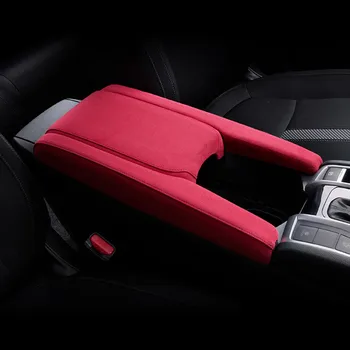 Коробка для подлокотника из искусственного меха, защитная крышка, модификация украшения подушки для дверного подлокотника Honda Civic 10th 2017 2018 2019 2020 2020