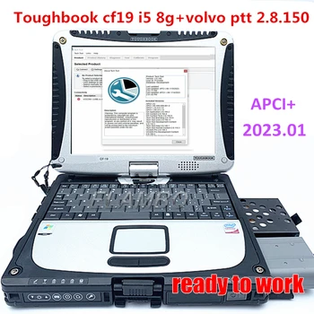 Ноутбук Thoughbook cf-19 i5 cpu 8G с премиальным техническим инструментом 2.8.150 (APCI 2023.01) для инструмента диагностики грузовиков VOLVO VCADS VOCOM 2 II