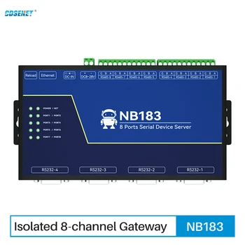 Шлюз Modbus RS485/232 к RJ45 Ethernet Прозрачная Передача 8-Полосный Последовательный сервер CDSENET NB183 TCP UDP MQTT HTTP Watchdog