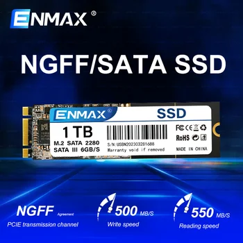 ENMAX M2 2280 SSD M.2 SATA 128 ГБ 256 ГБ 512 ГБ 1 ТБ жесткого ДИСКА NGFF SSD 2242 мм Disco Duro Для Настольного ноутбука 1 ТБ M2 SATA HDD